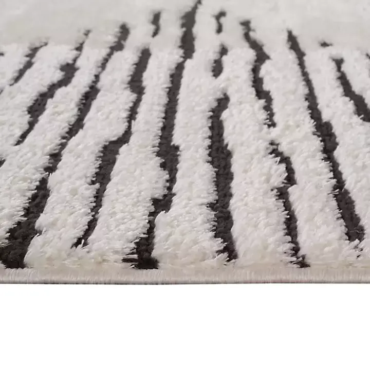 White Moroccan Accent Rug, 2x3