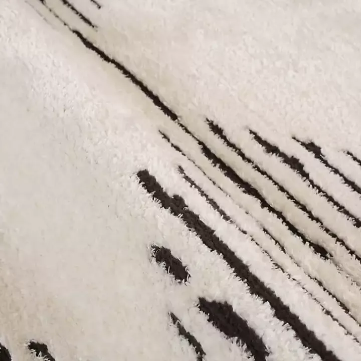 White Moroccan Area Rug, 7x9