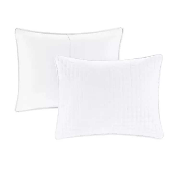 White Nash 3-pc. Reversible Queen Coverlet Set