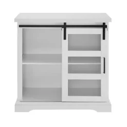 White Oak Sliding Door Cabinet