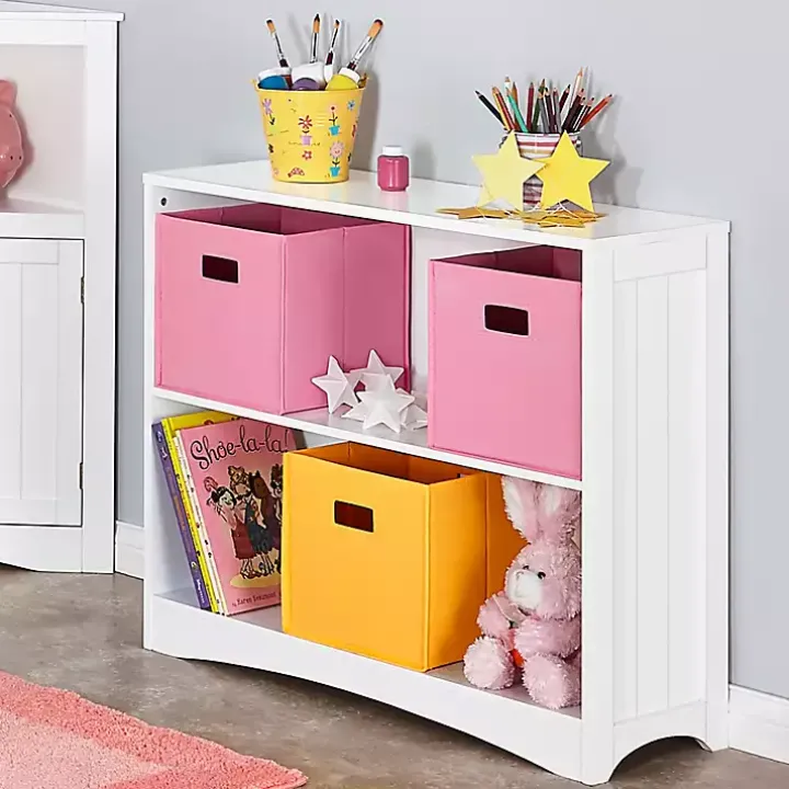 White 2-Open Shelf Bookcase