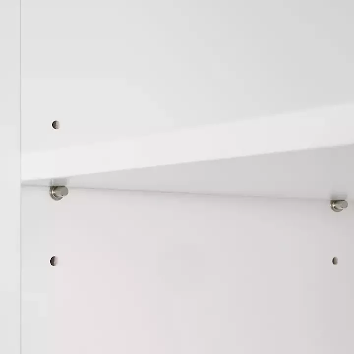 White Open Shelf Cabinet