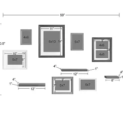 White 10-pc. Gallery Wall Frame and Shelf Set