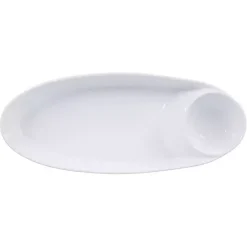 White Porcelain Chip & Dip Bowls, Set of 2