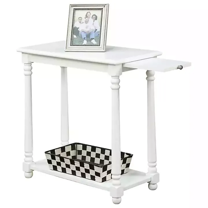 White Regent Wood Accent Table