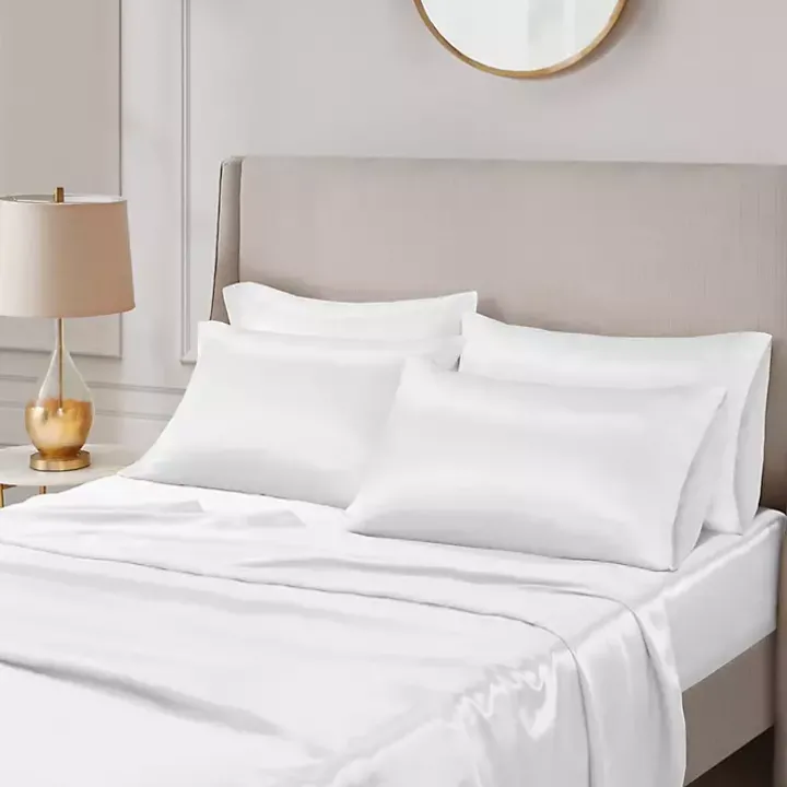 White Satin 6-pc. King Sheet Set
