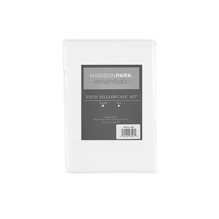 White Satin Standard 2-pc. Pillow Case Set