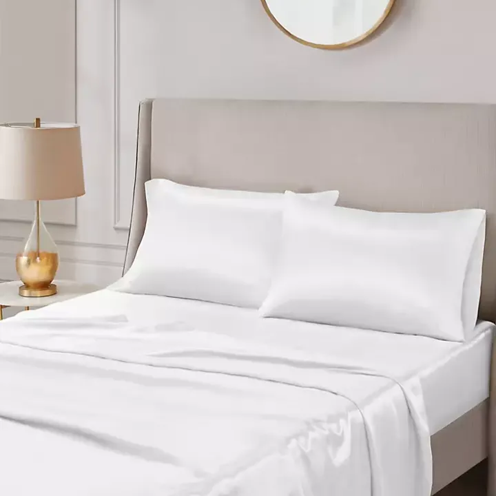 White Satin Standard 2-pc. Pillow Case Set