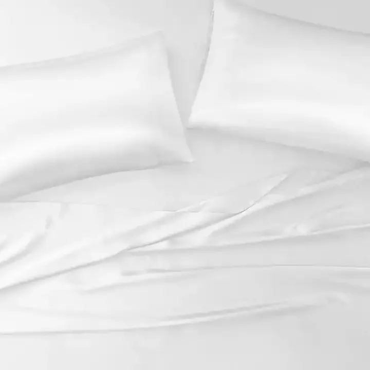 White Satin Standard 2-pc. Pillow Case Set