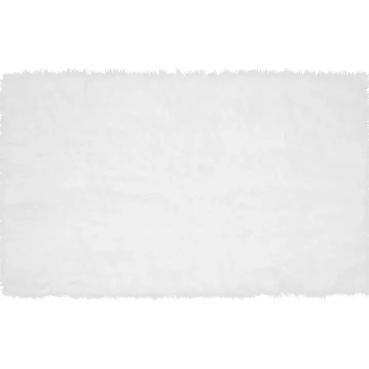 White Shag Washable Area Rug, 3x5