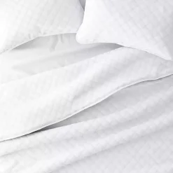 White Stitched Diamond 3-pc. Queen Quilt Set