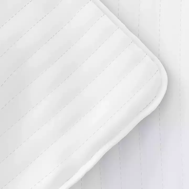 White Stitched Stripes 2-pc. Twin Quilt Set