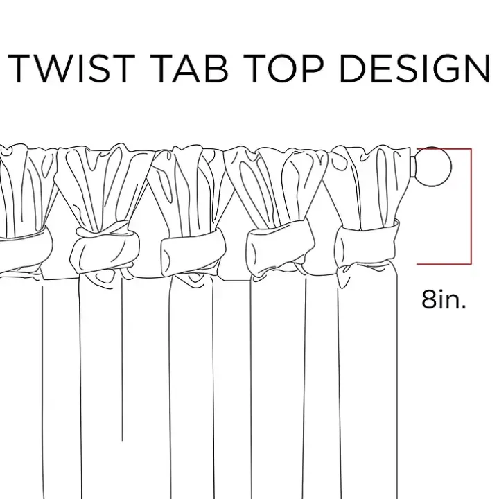 White Total Blackout Curtain Panel, 95 in.