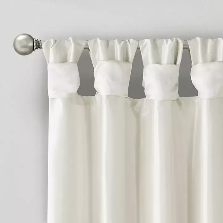White Twist Top Curtain Panel, 108 in.