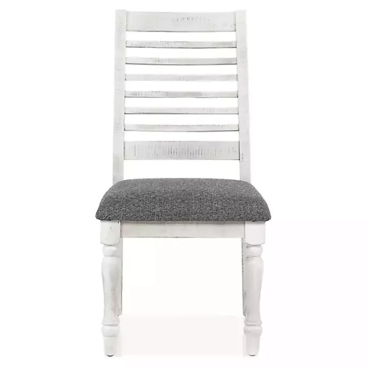 White Upholstered Claire Dining Chairs, Set of 2