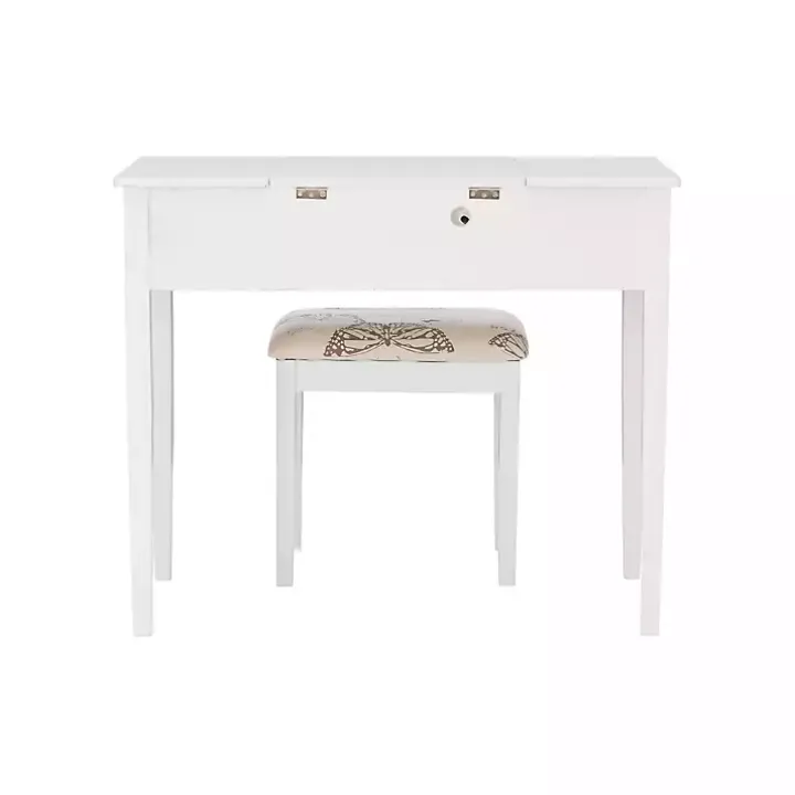 White Virginia Butterfly 2-pc. Vanity Set