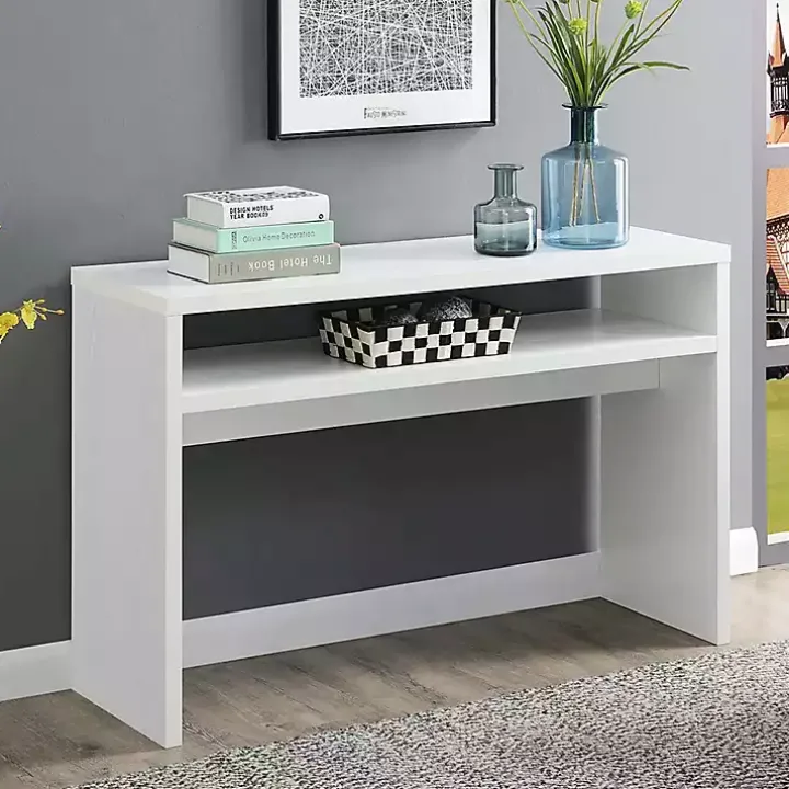 White Wakefield Tiered Console Table