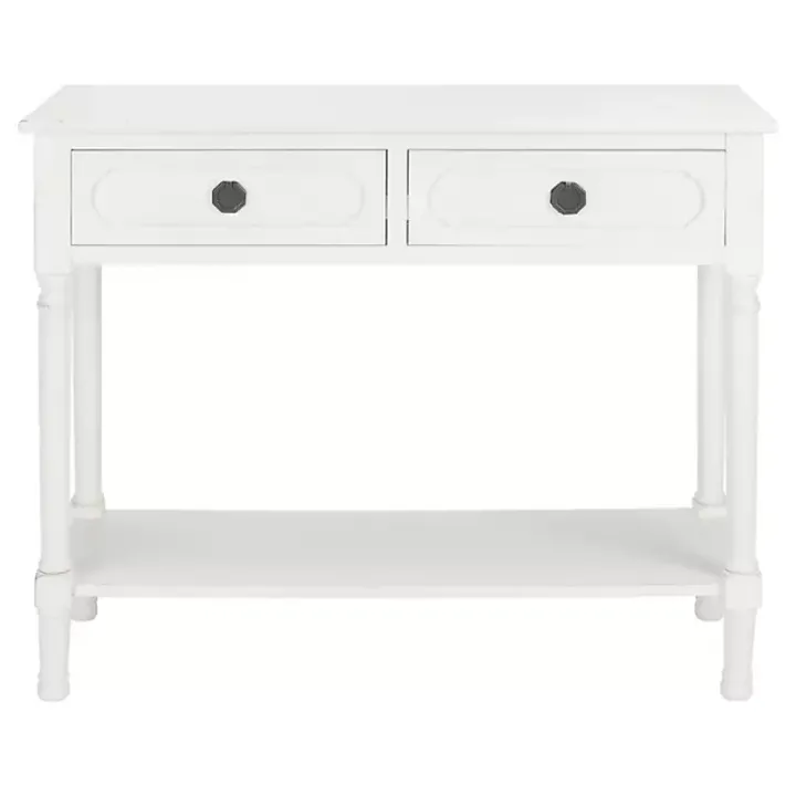 White Wood Allura Console Table