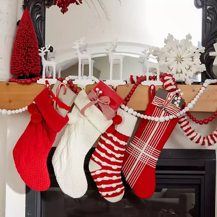 White Wood Beaded Garland