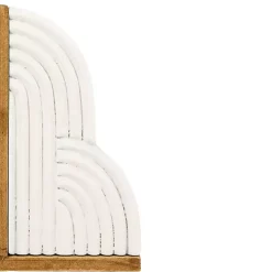 White Wood Cloud Bookends, Set of 2