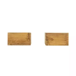 White Wood Cloud Bookends, Set of 2