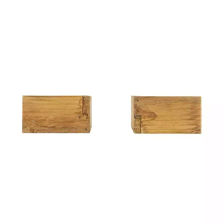 White Wood Cloud Bookends, Set of 2
