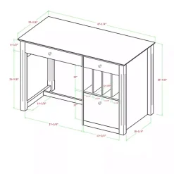 White Wood Computer Desk