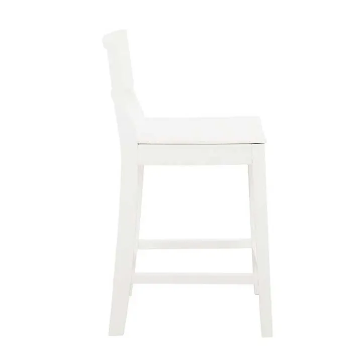 White Wood Devin Counter Stools, Set of 2