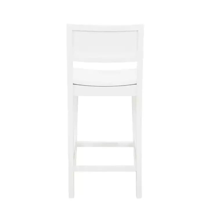 White Wood Devin Counter Stools, Set of 2