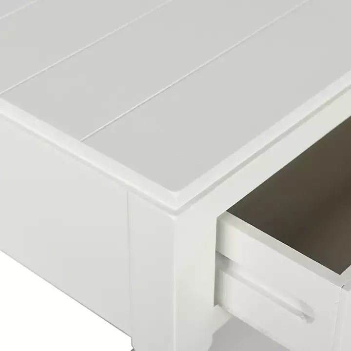 White Wood 2-Drawer Layla Console Table