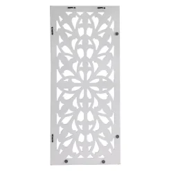 White Wood Medallion August Wall Plaque