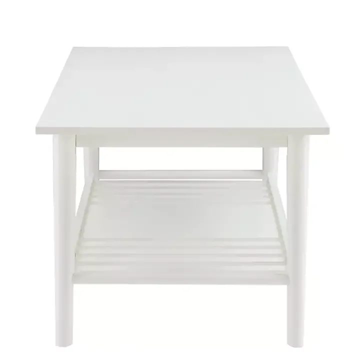White Wood Midcentury Coffee Table