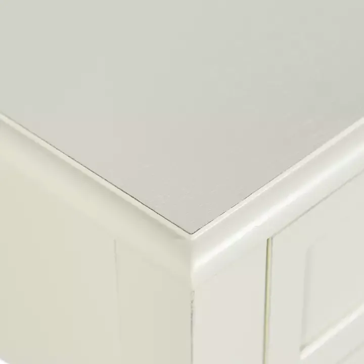 White Wood Square Hampton Accent Table