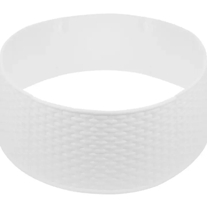 White Woven Rattan Tree Collar
