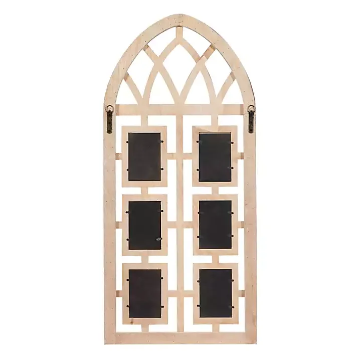 Whitewash Window Arch 6-Opening Collage Frame