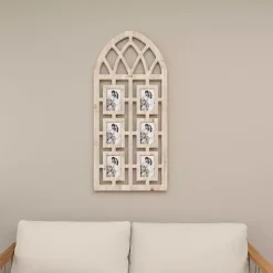 Whitewash Window Arch 6-Opening Collage Frame