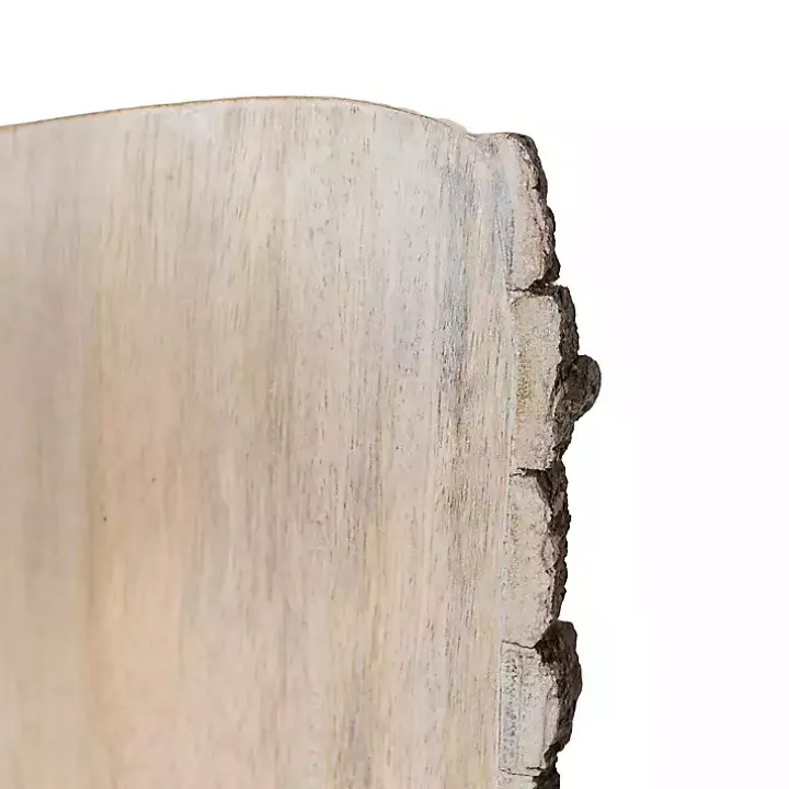 Whitewashed Live Edge Wooden Cutting Board