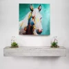 Whitewashed Wood Floating Shelf, 36 in.