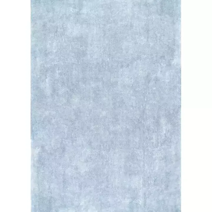Whitlow Blue Shag Washable Area Rug, 6x9