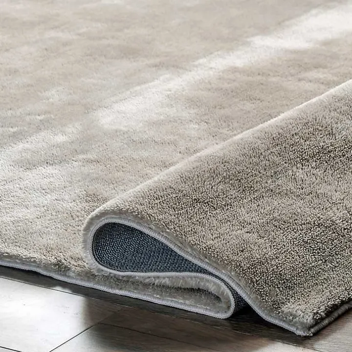 Whitlow Gray Shag Washable Area Rug, 6x9