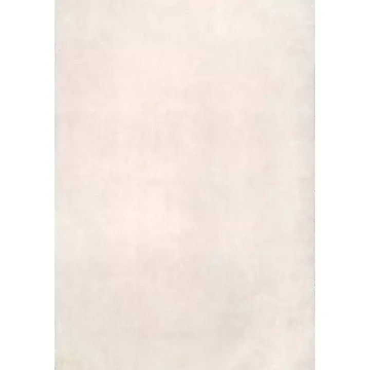 Whitlow Ivory Shag Washable Area Rug, 6x9