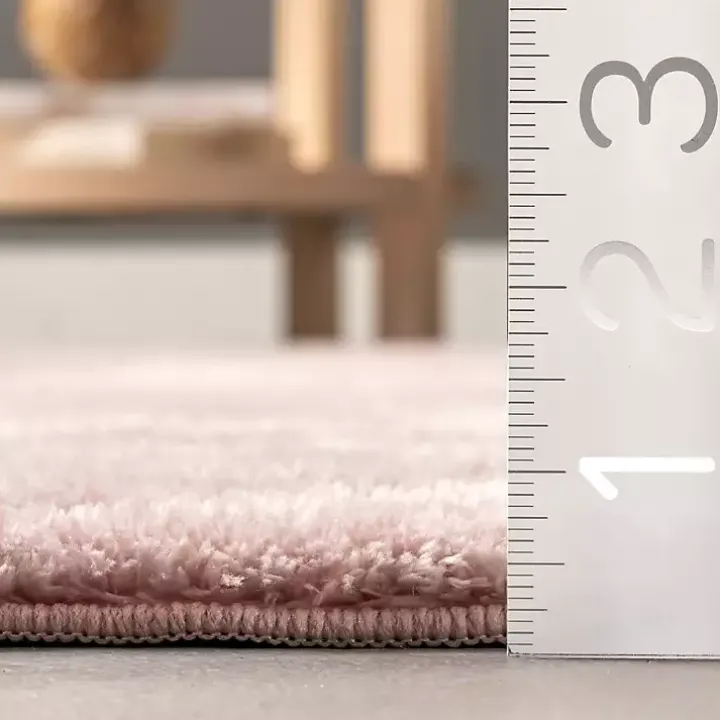 Whitlow Pink Shag Washable Area Rug, 6x9