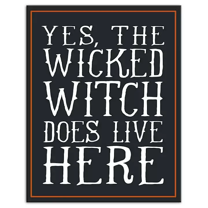 Wicked Witch Lives Here Canvas Art Print