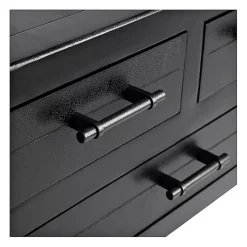 Wilbert 3-Drawer Black Console Table