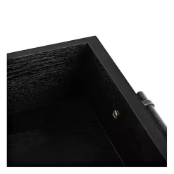 Wilbert 3-Drawer Black Console Table