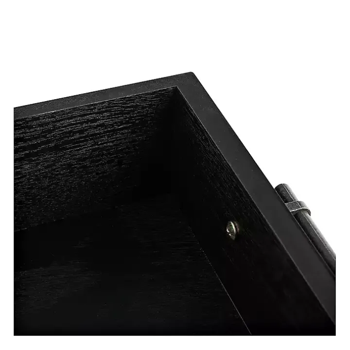 Wilbert 3-Drawer Black Console Table