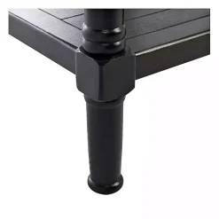 Wilbert 3-Drawer Black Console Table