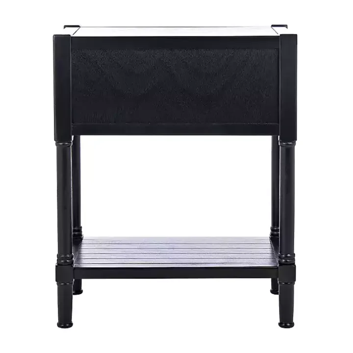 Wilbert 3-Drawer Black Console Table