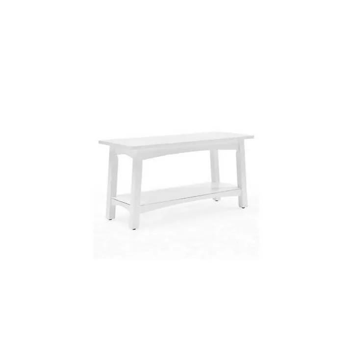 Willis White Wooden Lower Shelf Bench