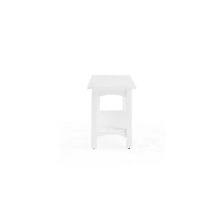 Willis White Wooden Lower Shelf Bench